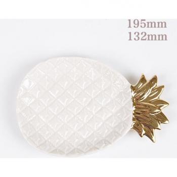Ceramic Pineapple Leaf Home Decor Tray