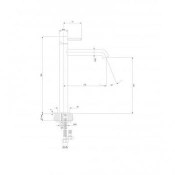 Miscelatore per lavabo Y1212CPB di Omnires