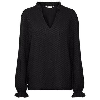 Langärmlige Bluse Damen Pulz Jeans Zebba