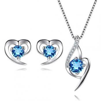 Collar y Aretes de Plata 925 para Mujeres