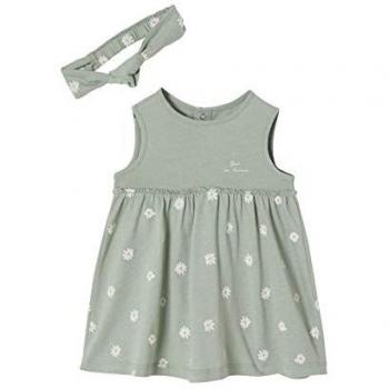 Green Garden Baby Dress & Coordinated Headband