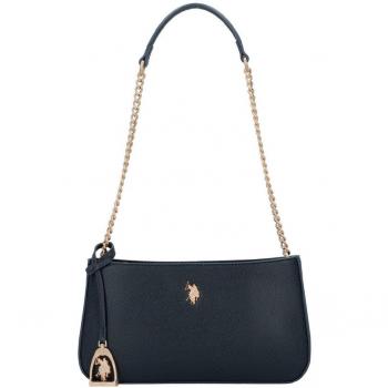 US Polo Assn. Hobo‑Shirschleife – Schultertasche 28 cm, Blau