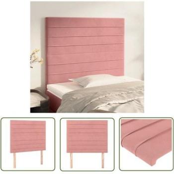 Tête de Lit Chic en Velours Rose