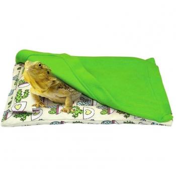Almohada Verde Pétalo para Lagartijas y Gecko