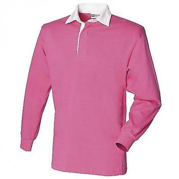 Polo de Rugby Clásico de Manga Larga en Color Marítimo Talla L