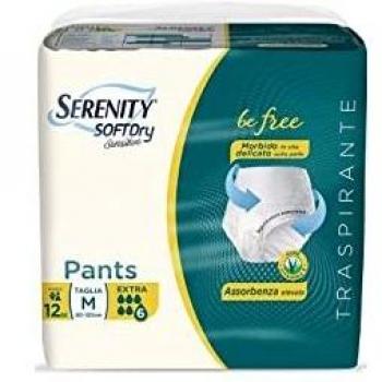 Serenity Soft Dry Sensitive Pants Extra Taglia L 12 Pezzi