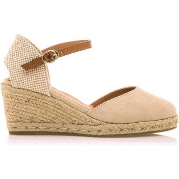 MUSTANG 52194 Sandalias Abiertas Alpargatas para Mujer Beige