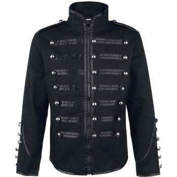 Banned Alternative Gothic Uniformjacke Military Drummer Herren schwarz S bis 5XL