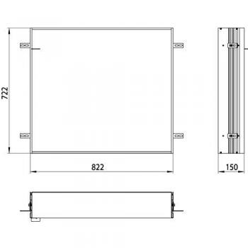 ASIS PRIME Cornice per Mobili da Bagno 822x722 mm
