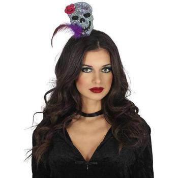 Diadema Calavera Chic Azul