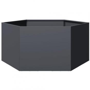 Vidaxl Anthracite Steel Garden Planter Hexagon 104x90x45 cm