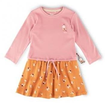 Frühlingskleid mit Blumenprint in Rosa