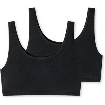 Bustier UNCOVER BY SCHIESSER Cotton Soft, Damen, Gr. L, N-Gr, 000, schwarz