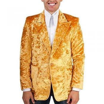 Comycom Retro Disco Sakko in Gold – 70er Stil, L