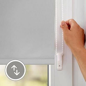 Thermo-Rollo Klemmfix Verdunkelung ohne Bohren, Weiß 100 x 150 cm