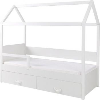 Letto Henderson 132 90x200 Bianco con legno