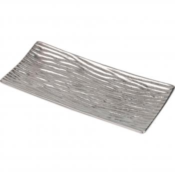 Centro de Cerámica Plateada Adda Home 31 cm × 14 cm × 3 cm – Estilo Refinado