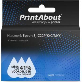 Epson SJIC22P (K/C/M/Y) 4-Farben Druckerpatronen Multipack kompatibel