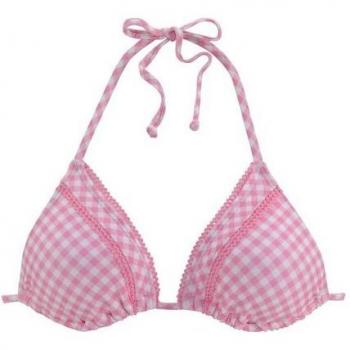 Buffalo Damen Bikini-Oberteil im Karo-Design, Gr. 32, Cup A/B