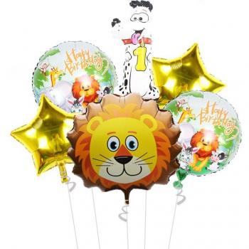 Cumpleaños en la Selva: Globos de Papel de Aluminio