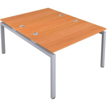 TC Group 8 Person Telescopic Sliding Bench 1200mm Beech Silver
