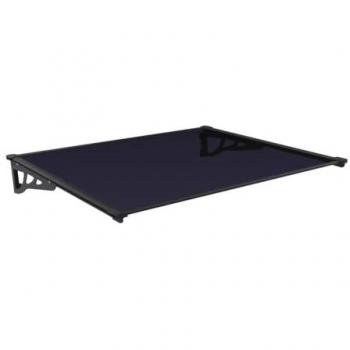 Auvent de porte KEPLER 150 x 90 cm en aluminium incliné noir