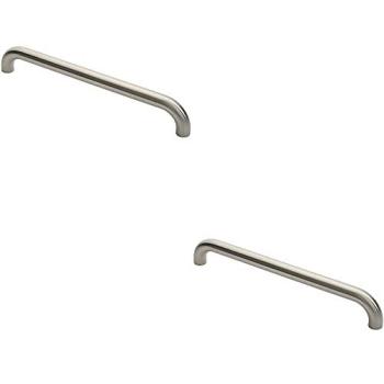 Dual 480 × 30 mm D‑Bar Handle Kit – Satin Steel, 450 mm Centre Spacing with Loops