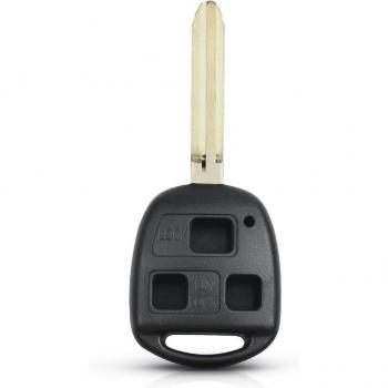 KEYYOU Modified 2/3 Buttons Flip Car Key Shell Case for Toyota Prado