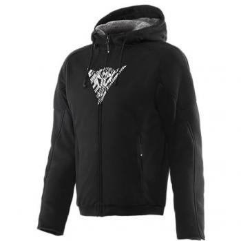 Dainese Felpa Moto Bovisa Safety Full Zip Nera/Bianco 56