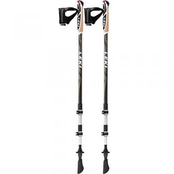 Black Aluminium Nordic Trekking Poles – Leki 636‑2601