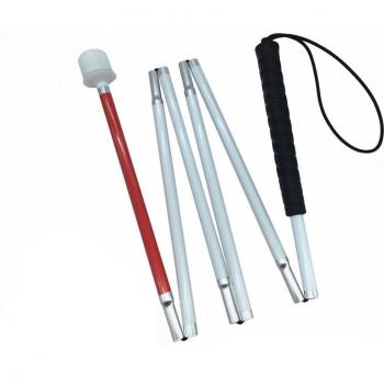 Canne blanche en aluminium pliable 125-155 cm pour malvoyants