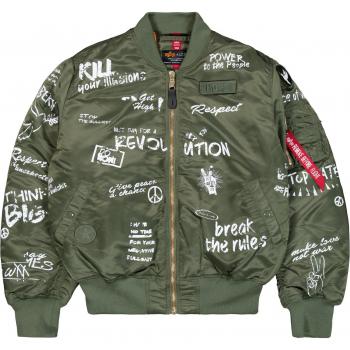 Alpha Industries Herren-Jacke MA‑1 Peace – Sage‑Green Variante