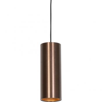 Lampada a sospensione Qazqa tubo tondo in alluminio e bronzo GU10 1x4,7W