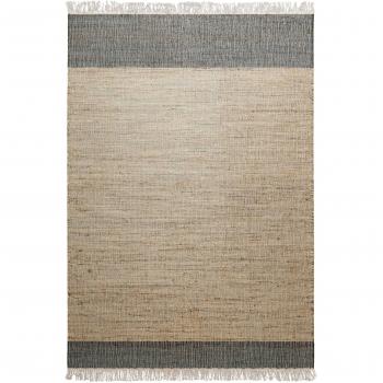 Tapis Green Loop franges rayées 200x290 cm