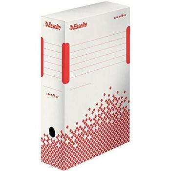Esselte Archiv Schachtel SPEEDBOX, DIN A4, weiß/rot, (B)100mm