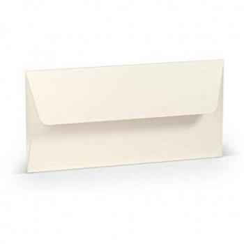 50 x Ivory DL Briefumschläge mit Nassklebung und Seidenfutter