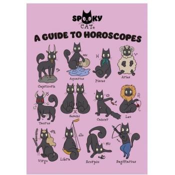 Spooky Cat Horoscope Guide Mini Poster