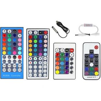Contrôleur LED RGBW avec télécommande infrarouge 12 V, 44/24/40 boutons