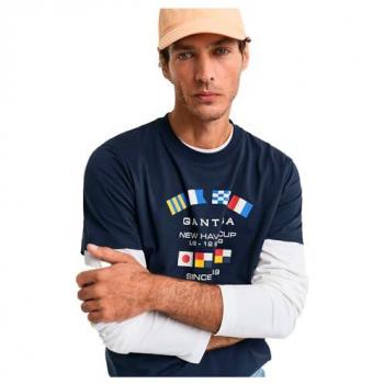 Gant Maglietta Grafica Blu M