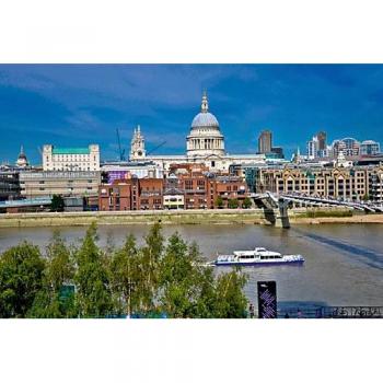 Wandkunst: Themse & St. Paul’s Cathedral 90x60 cm – Spezialauflage