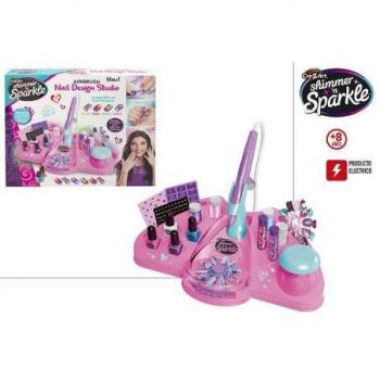 COLORBABY 46919, Kit uñas postizas para niñas y pintauñas con aerógrafo