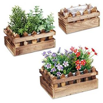 Fioriera in Legno Relaxdays – Vaso da 25,5 cm per Piante