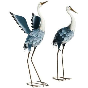 Lot de 2 statues de jardin