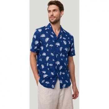 Camisa Lino Casual Hoja Pierre Cardin