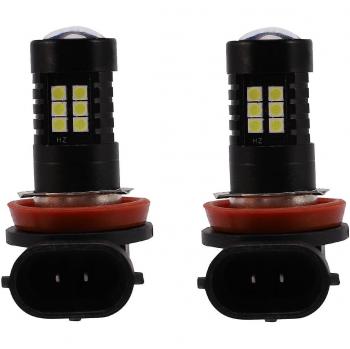 LED CanBus 2x H8 3030 21SMD Antiniebla Negra