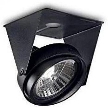 Plafón Channel Metal Negro 1 bombilla 11cm GU10 Ideal Lux