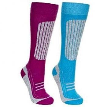 Trespass Janus II Damen SKI Socken, Mist/Aqua, Medium