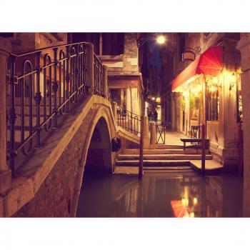 Papermoon Wanddecoration: Venedig Canal Gasse Altstadt Retro