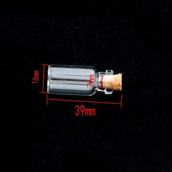 MIAOCHI DIY Clear Glass Bottles with Cork Stopper
