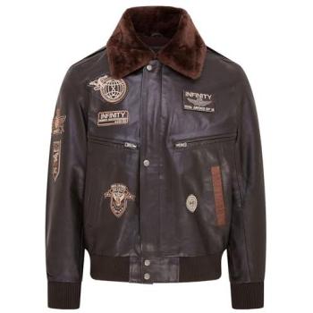 Infinity Leather Urban Bomber Jacket – Brown XL (US Air Force Edition)